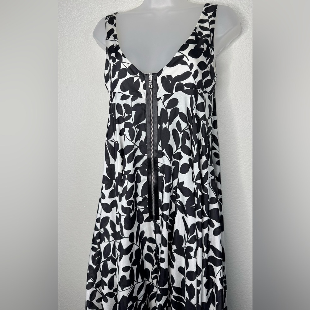 Dolce & Gabbana Leaf Print 100% Silk Babydoll‎ Dress | IT 42 US 6 Rare Designer - Picture 2 of 7
